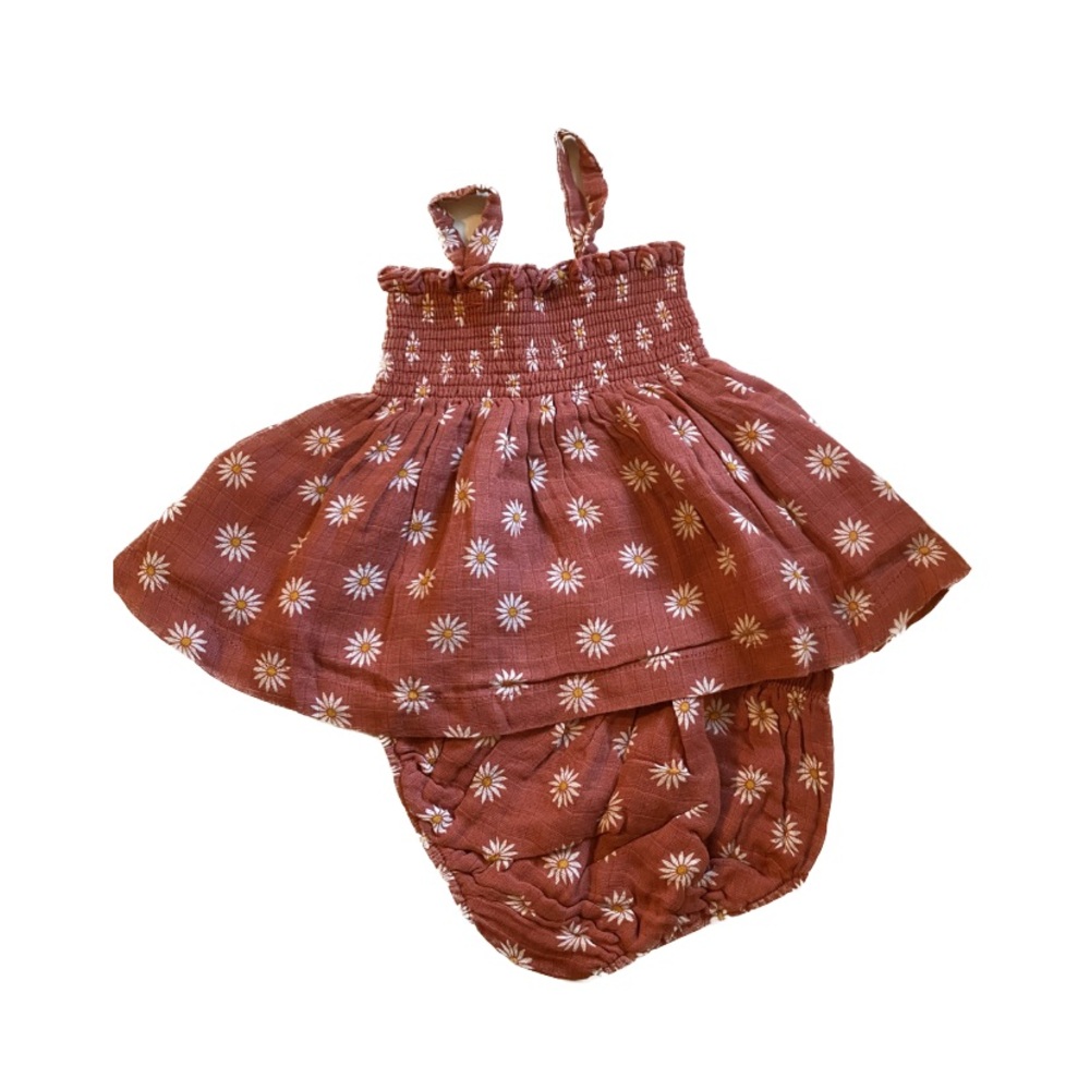 Angel Dear smocked top and bloomer
